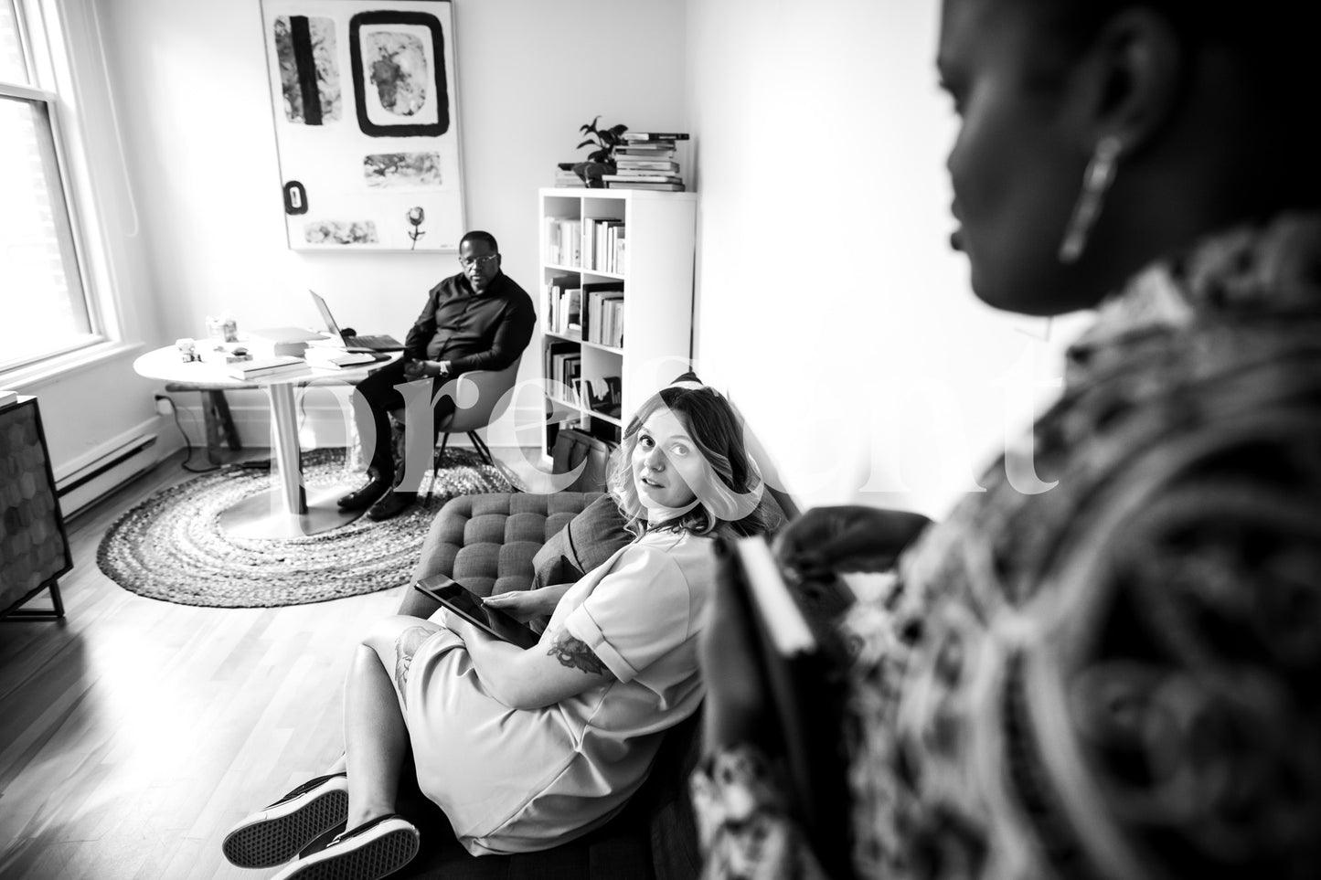 Groupe de personnes travaillant à distance