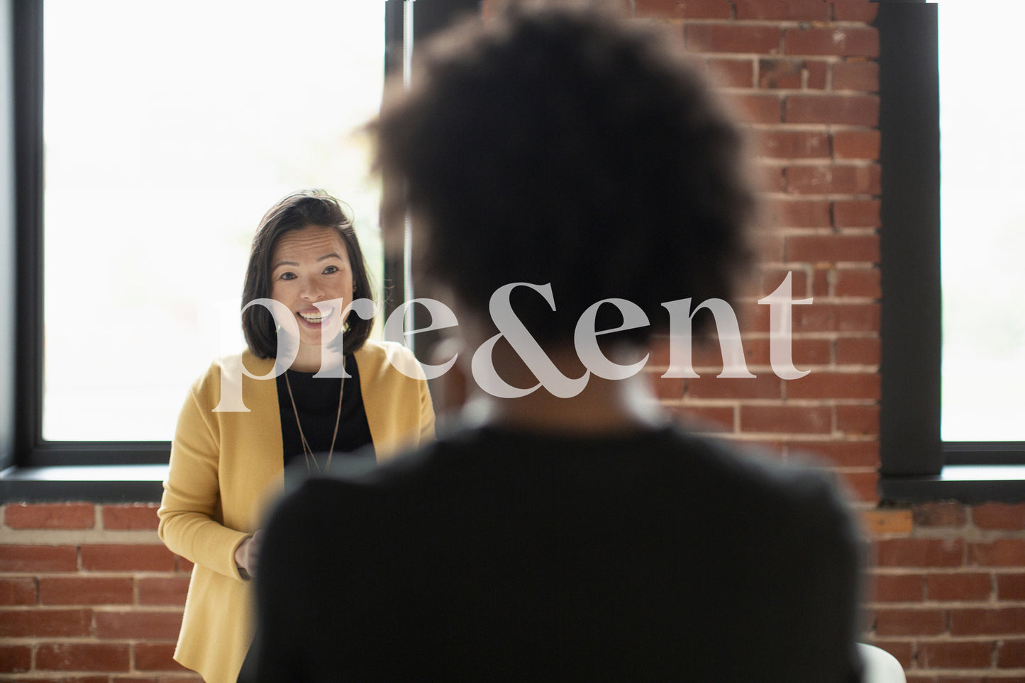 People having a conversation