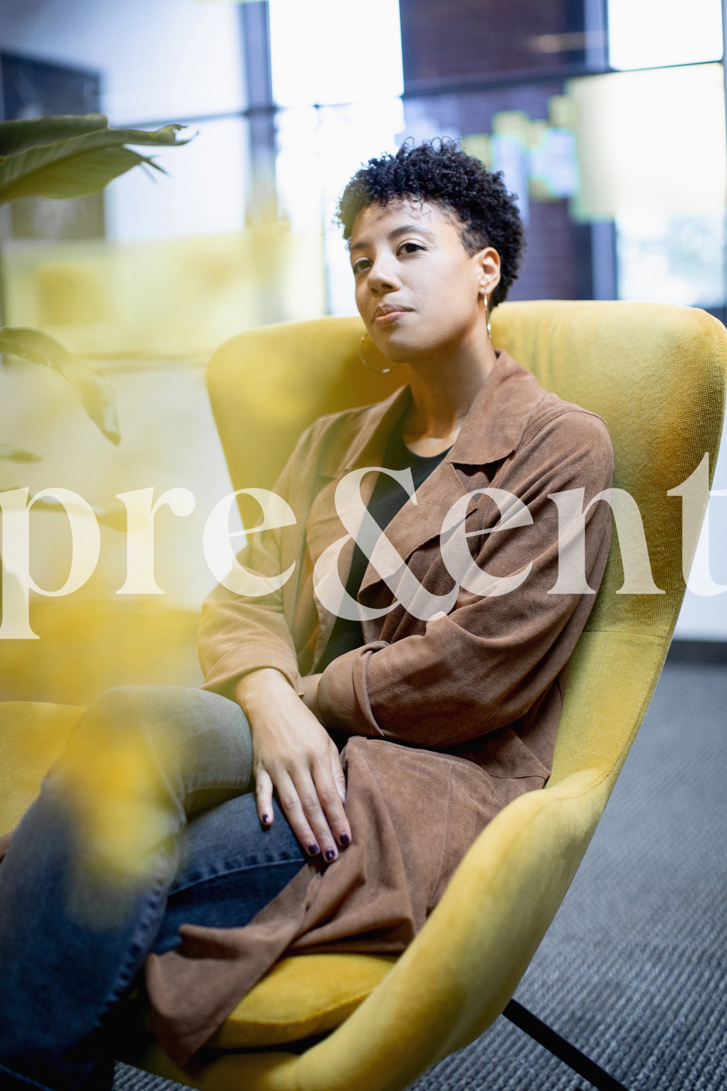 Relaxed person in a cosy chair