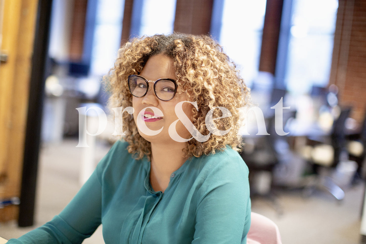 Portrait of softly smiling person