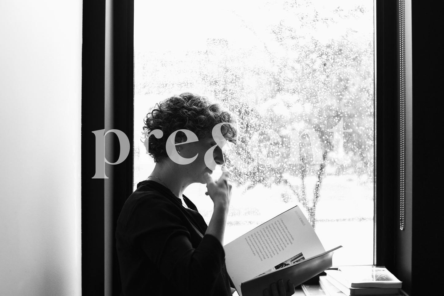 Reading by the window