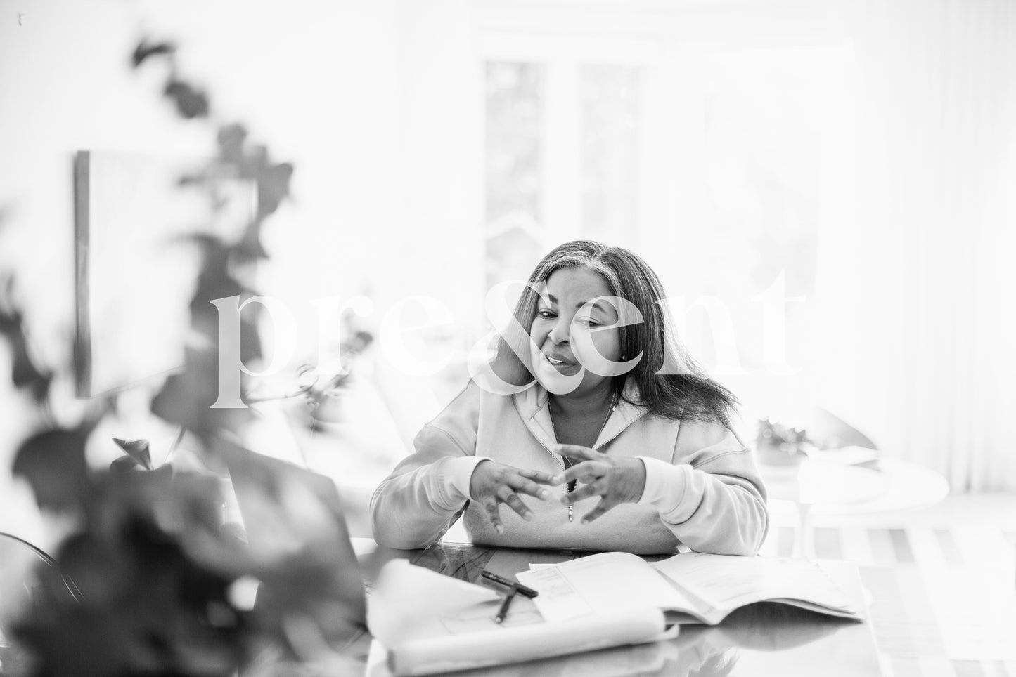 Personne en video conférence