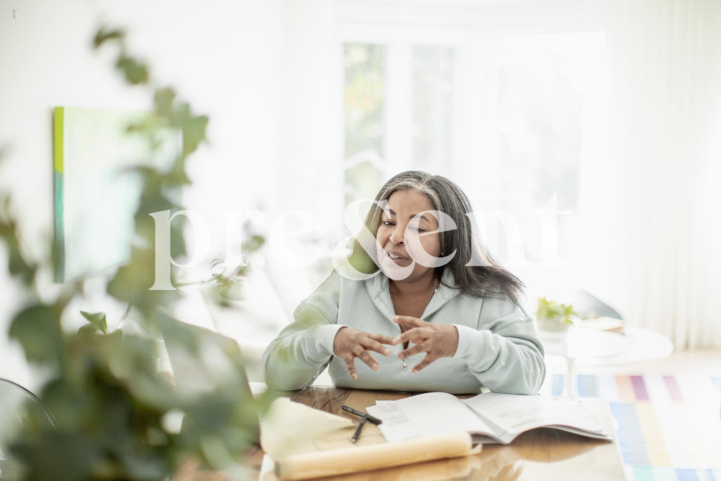 Personne en video conférence