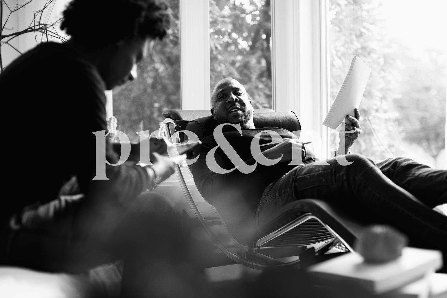 People discussing in a casual setting