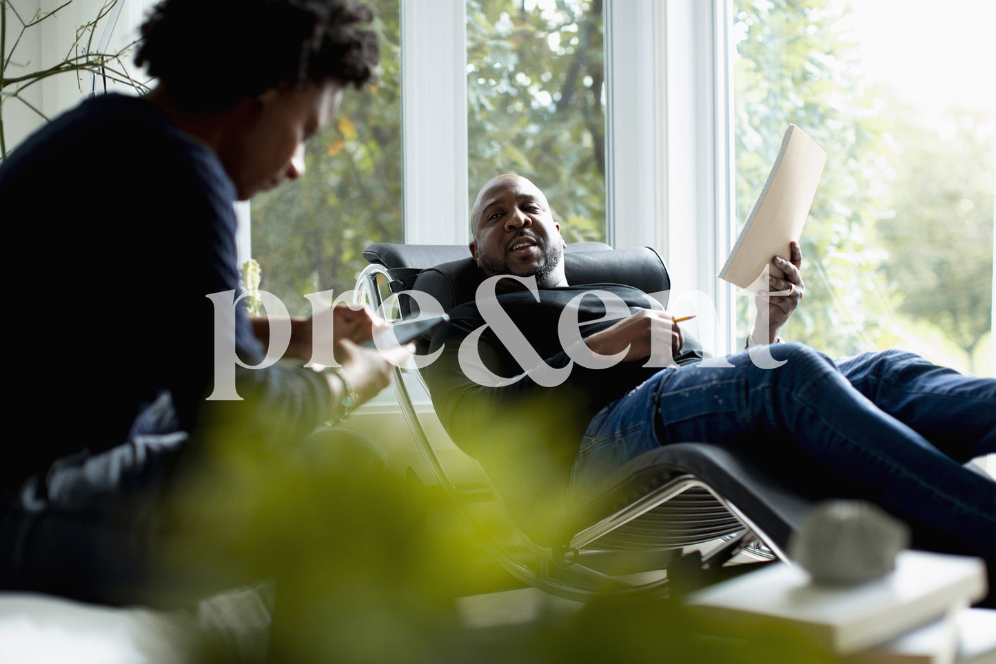 People discussing in a casual setting