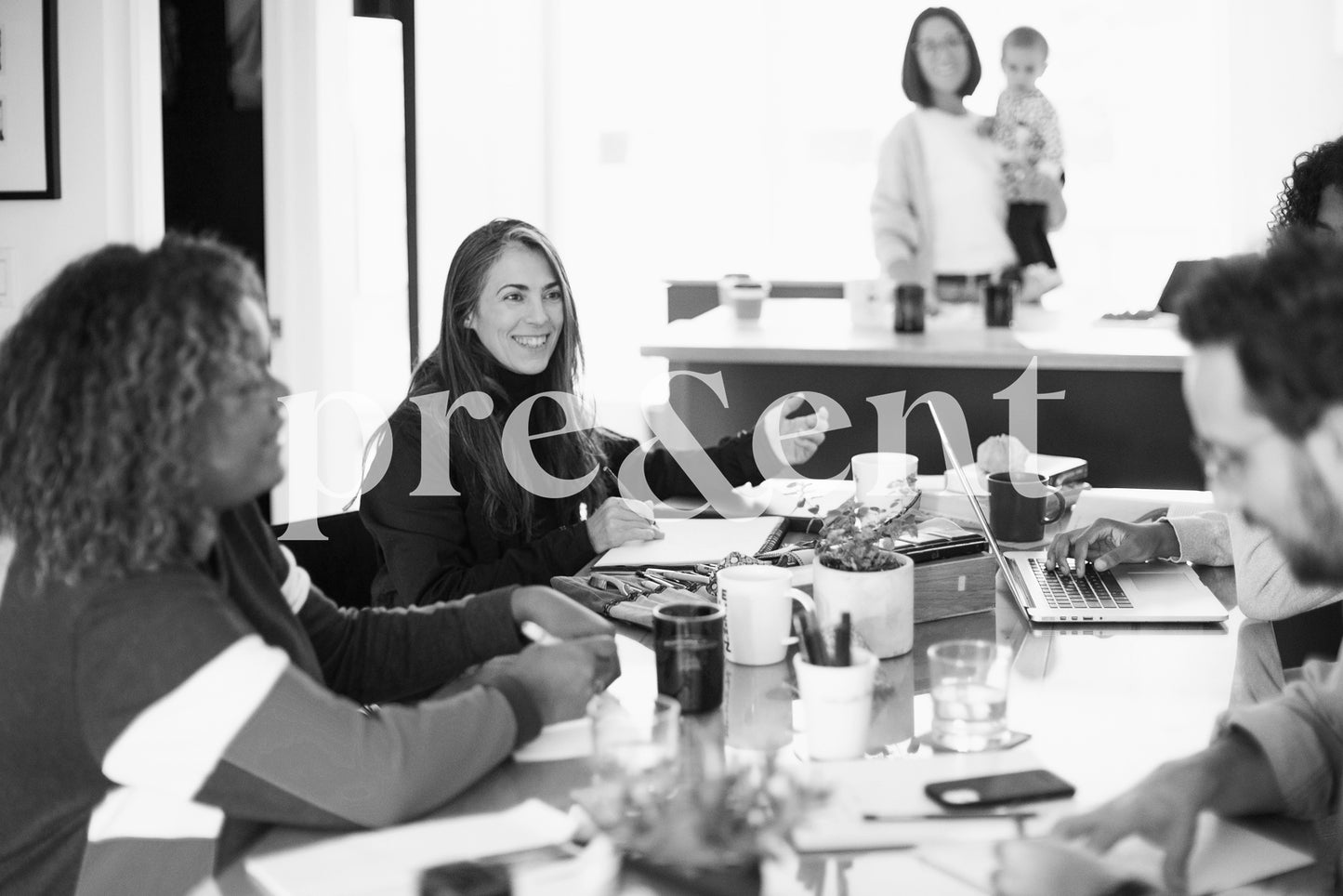 Casual group meeting in a home