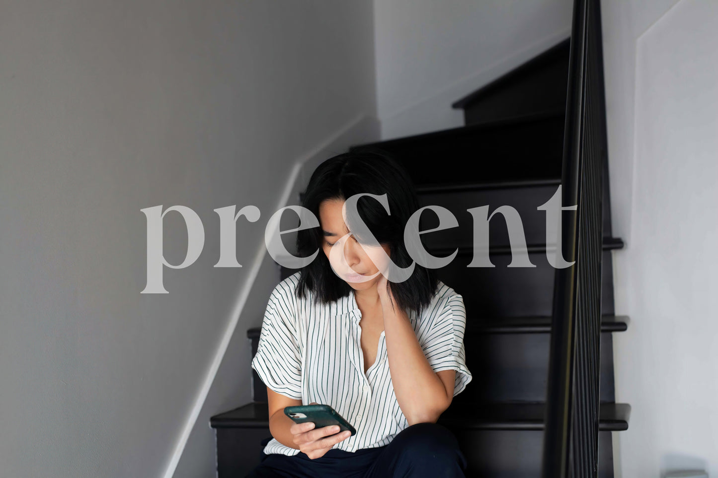 Someone looking at their phone