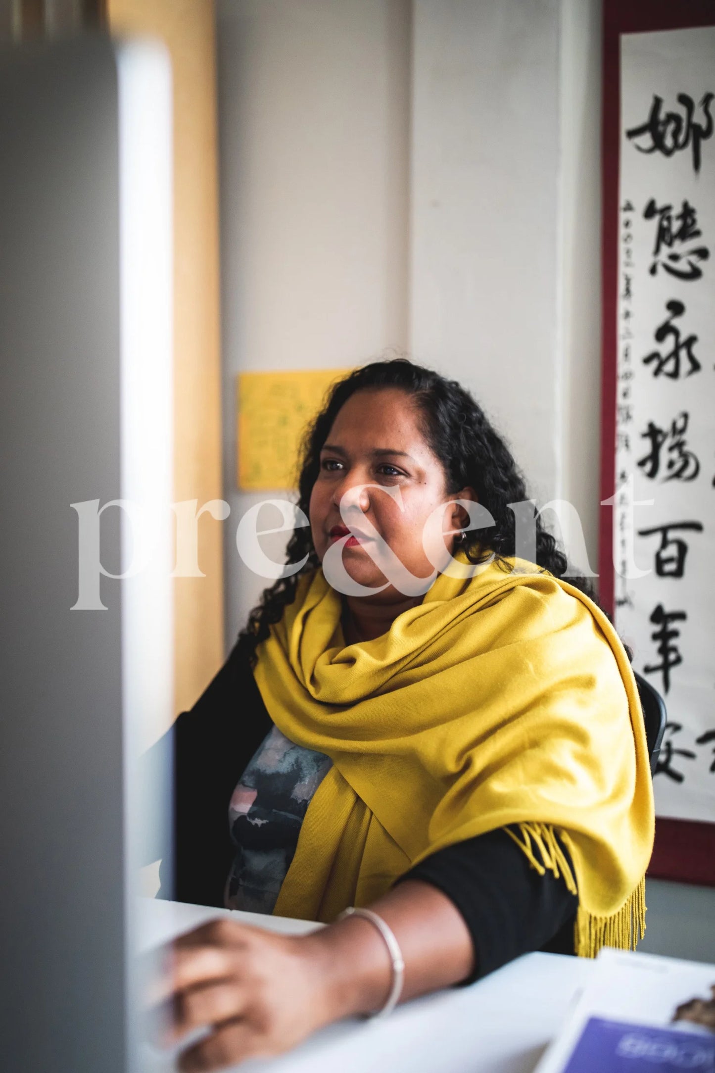 Person Concentrating On Their Screen