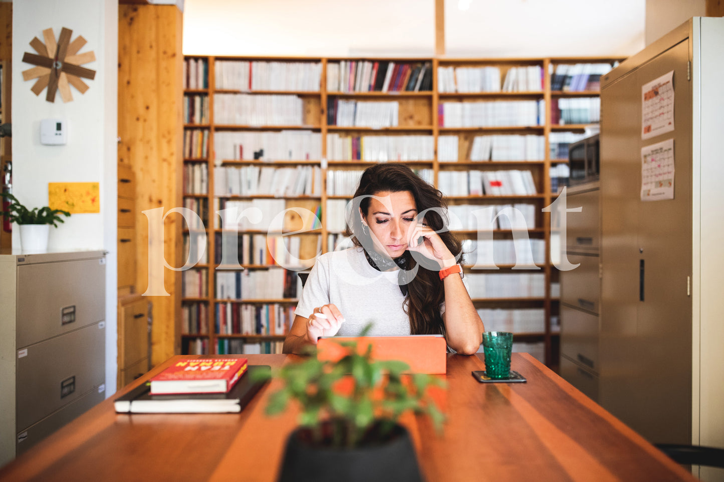 Person concentrating on their screen