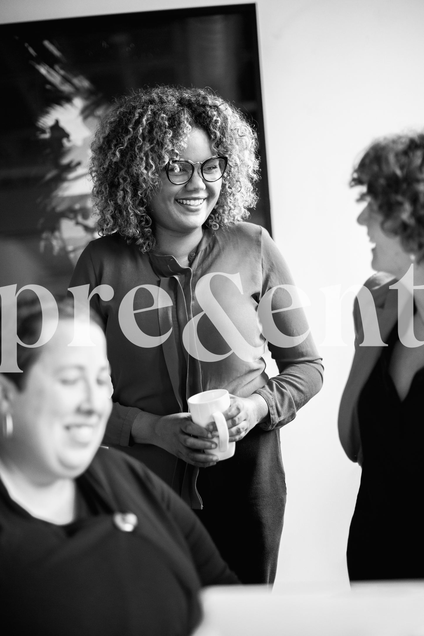 Smiling group of people at the office