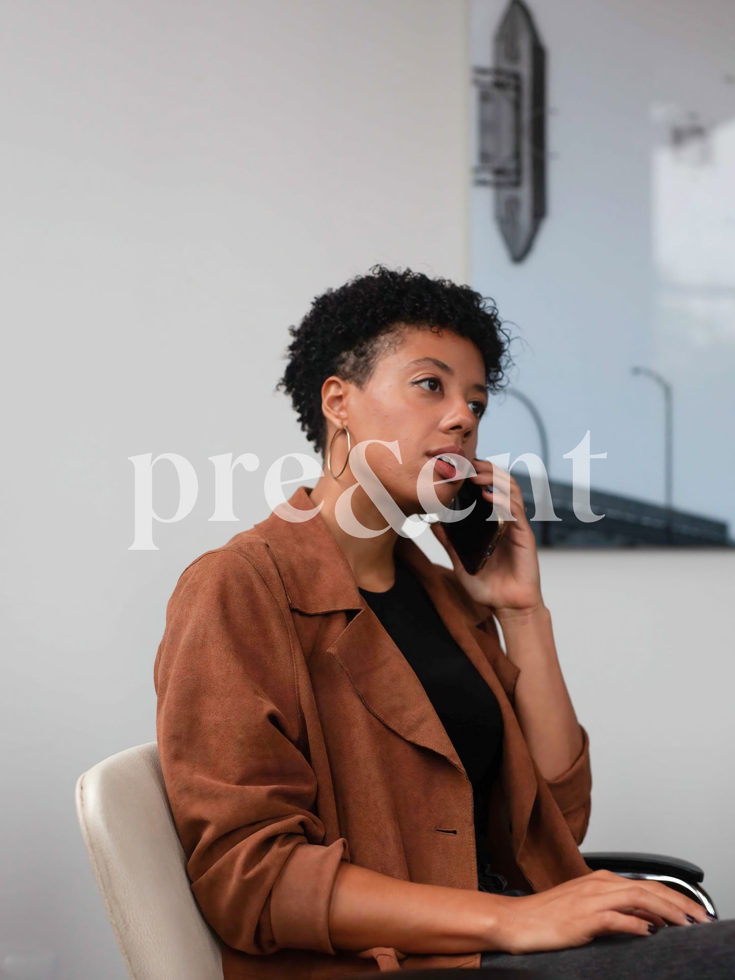 Person talking on the phone