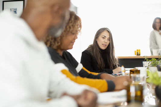 Group collaborating on project