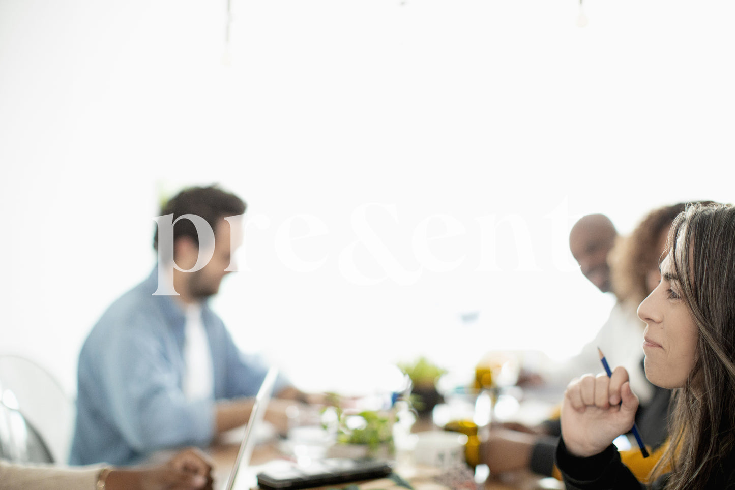 People working together at a table