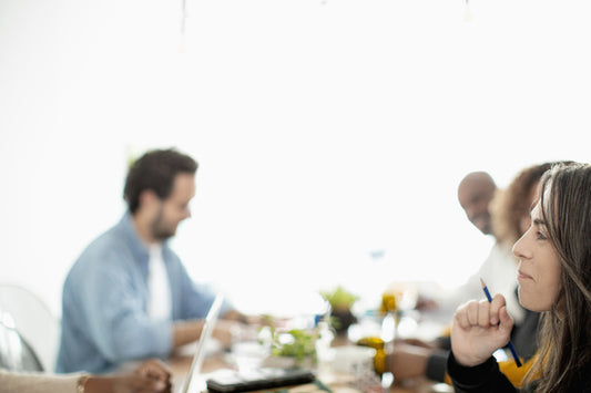 People working together at a table