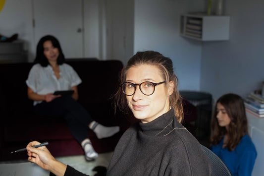 Group of friends in a living room